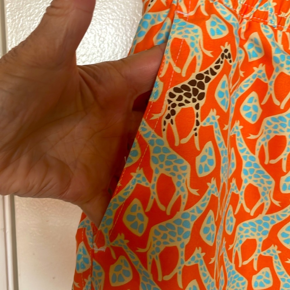 Peter Millar Vibrant Orange Patterned With Giraff… - image 6